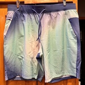 Athletic Works Men's Light Blue Gradient Swim Trunks